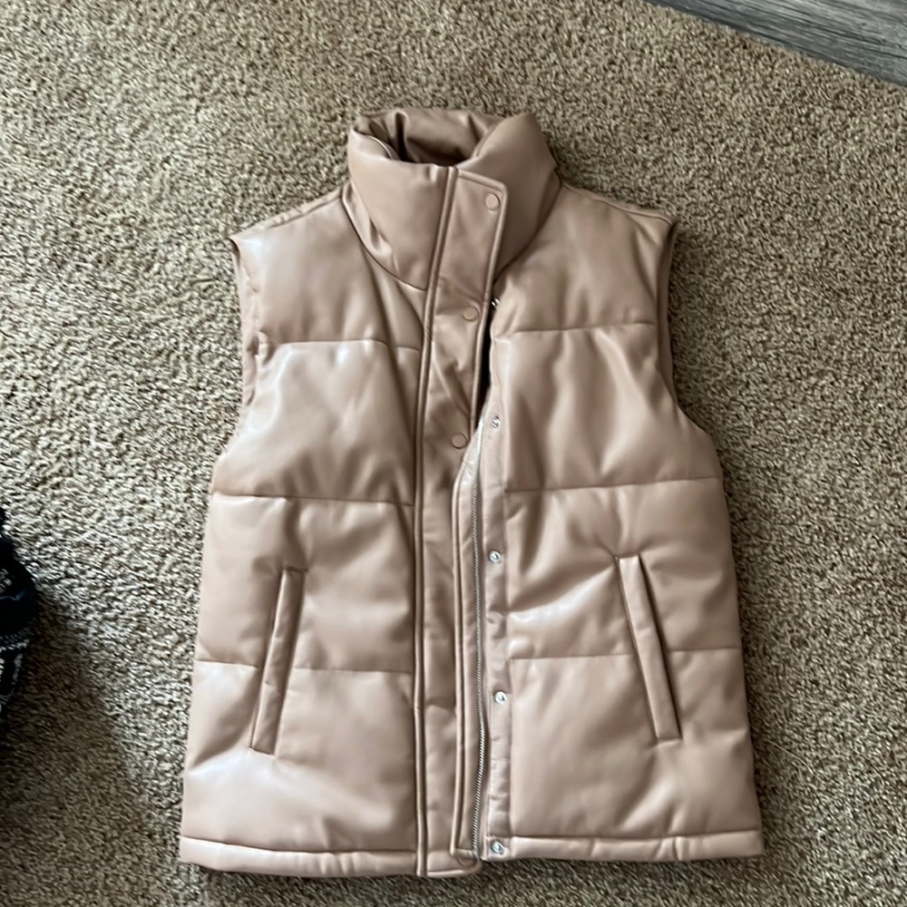 Abercrombie and Fitch faux leather vest